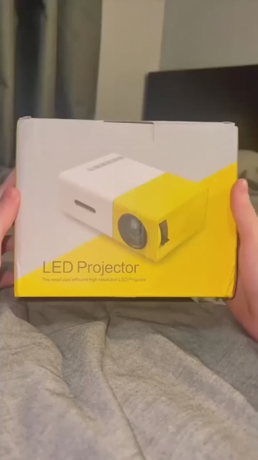 YG300 Mini Cinema Projector with Adapter & Remote – Portable Home Theater Experience